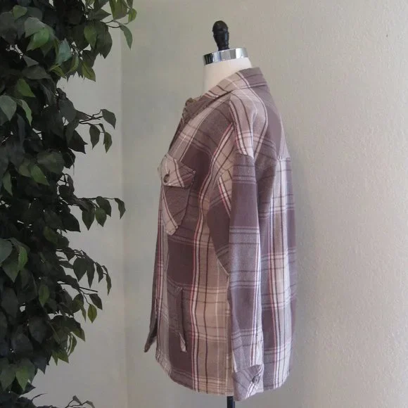 Aerie Offline Flannel Button Down Shacket - Like New - Picture 6 of 11